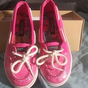 Sperry kids size 11.5 pink boat shoes